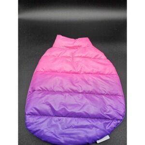 Top Paw Pink Purple Ombre Dog Puffer Coat XS Dog Coat